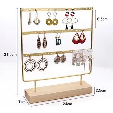 Espositore Grande 3  Piani Porta Orecchini per 36 Paia di Orecc - ESP-701-16