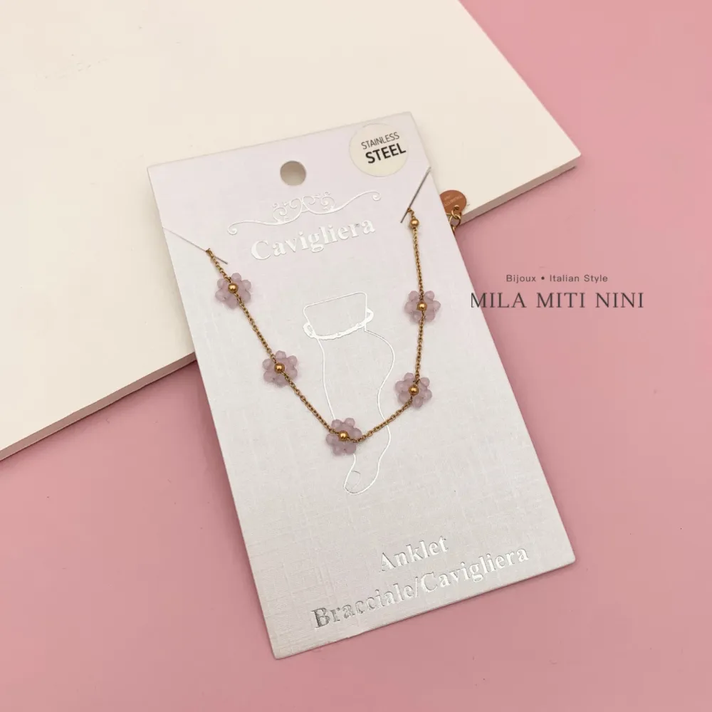 Fiore Margherita-Cavigliera in Acciaio - KAV-103-AA76B