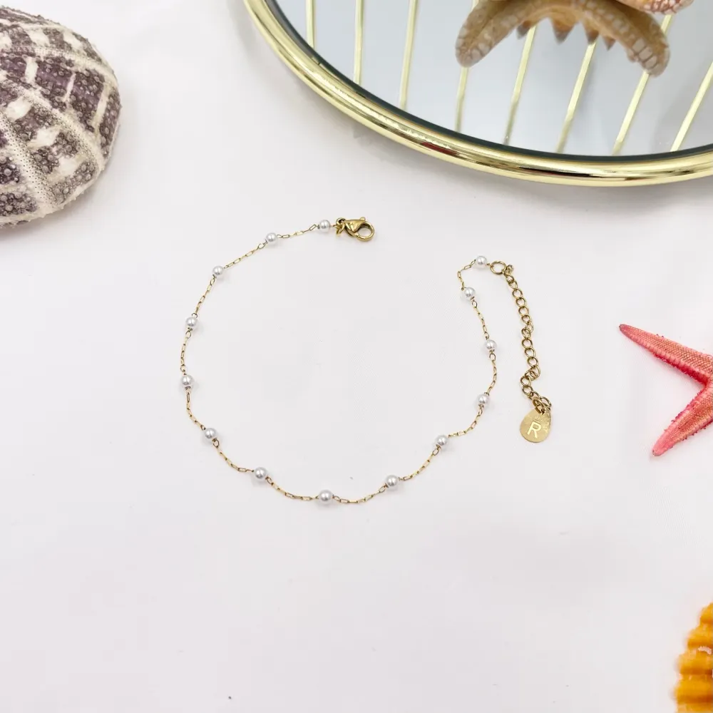 Perla Semplice-Cavigliera in Acciaio - KAV-413-335