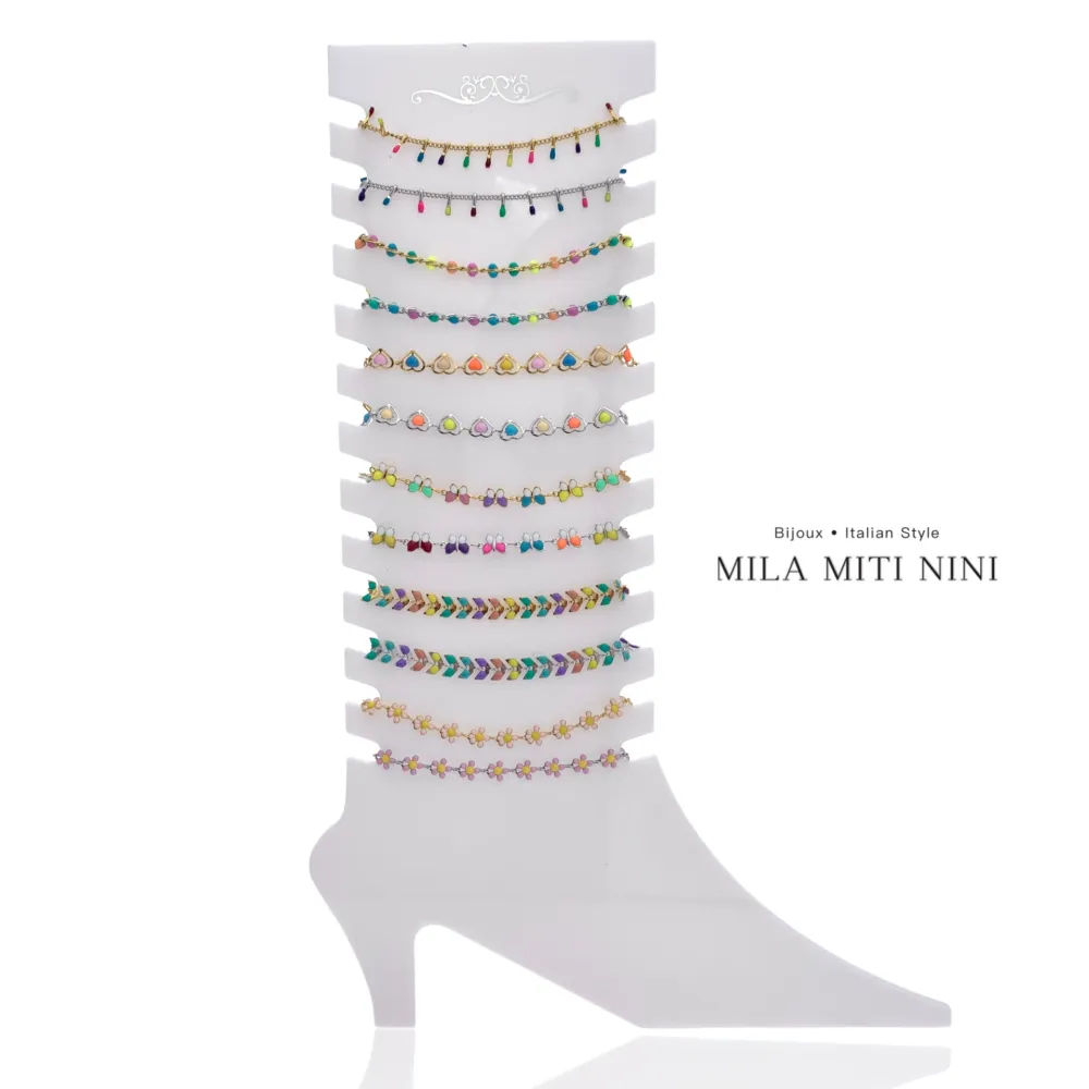 Soggetti Mix Smaltati-12Pz Cavigliere in Acciaio - KPA-413-383