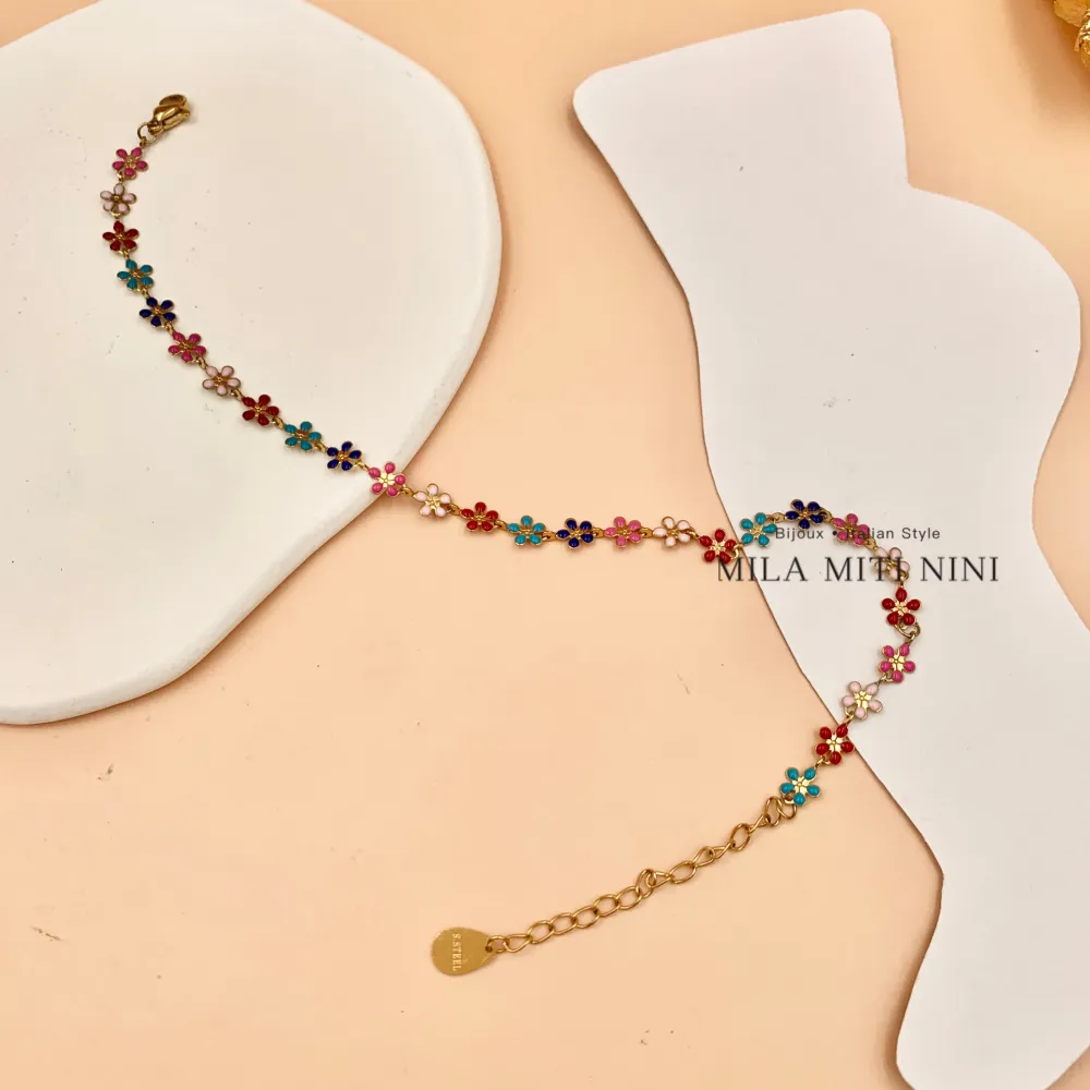 Margherita Smaltata-12Pz Cavigliere in Acciaio - KPA-413-384