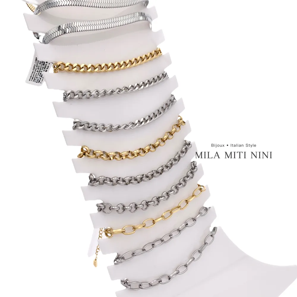 Semplici Basici Must have -12Pz Cavigliere in Acciaio - KPA-413-A1