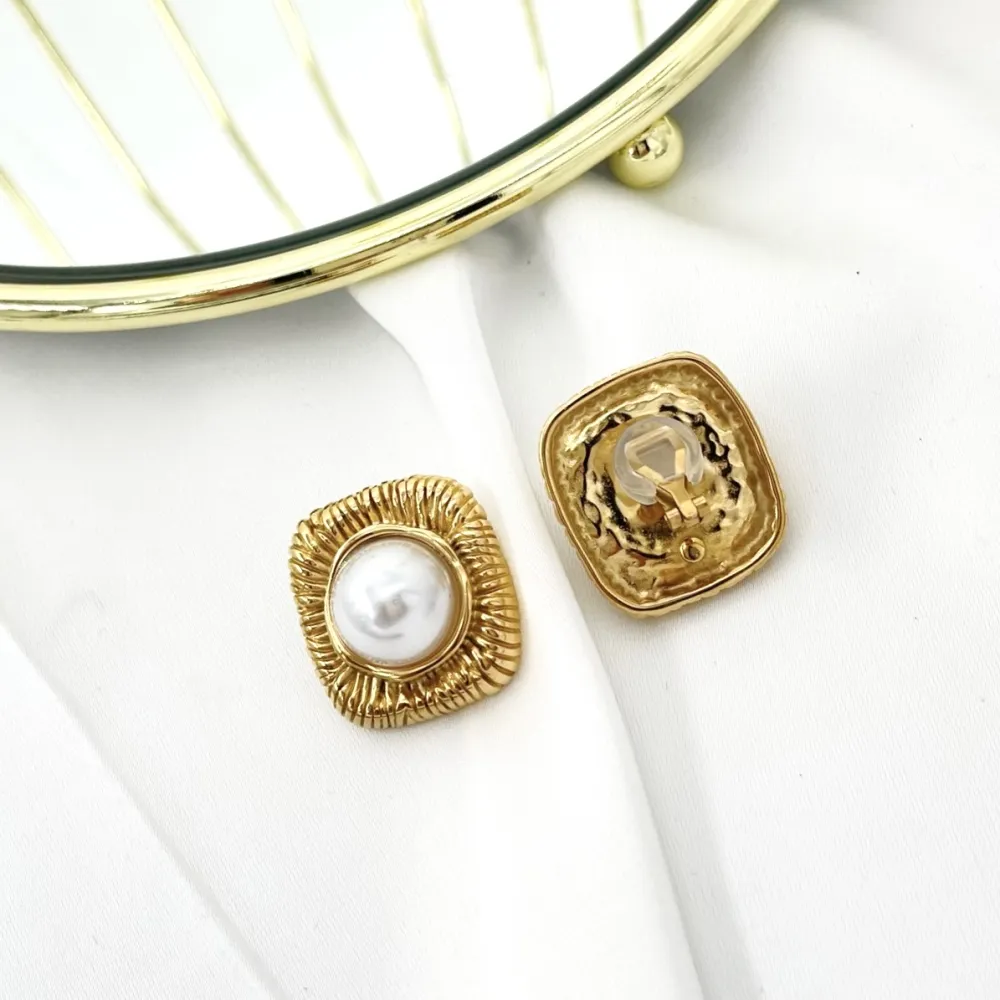 Perla-Orecchini a Clip in Acciaio - OAK-103-AA2622E