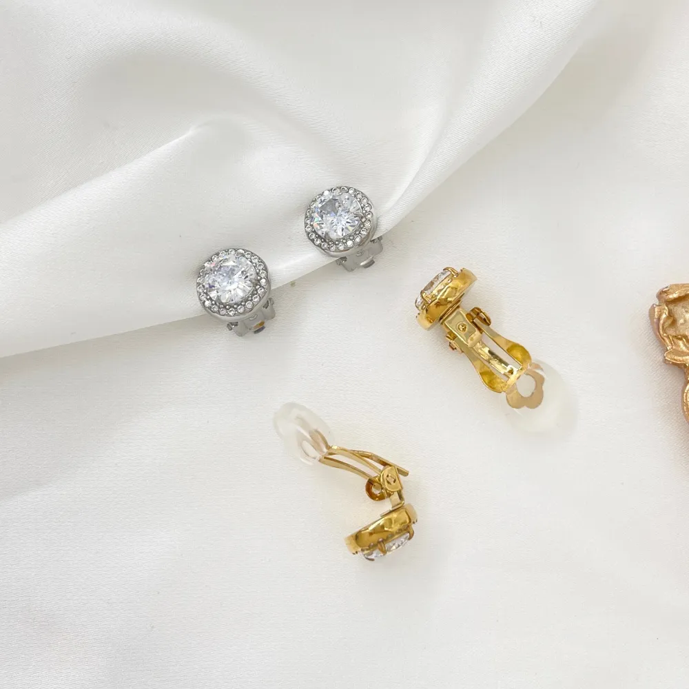 Tondo -Orecchini a Clip in Acciaio - OAK-103-AA5014E