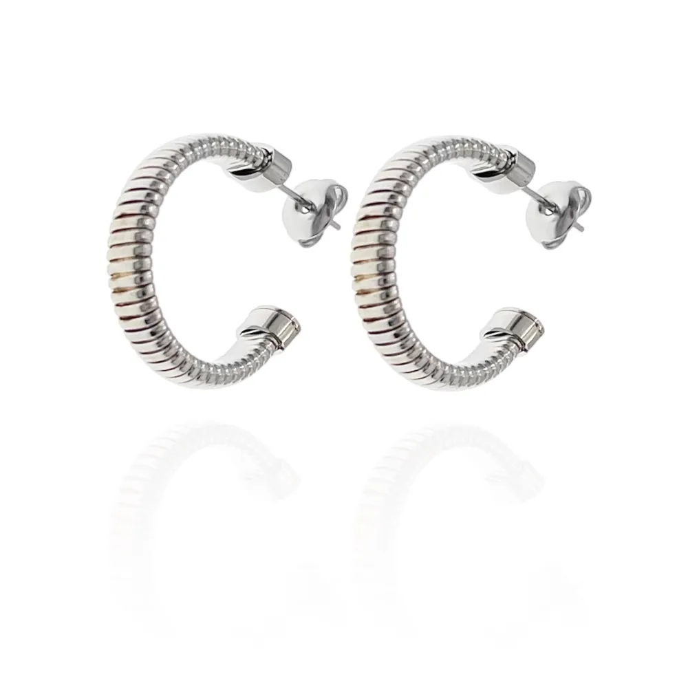 Cerchio-Orecchini in Acciaio - OAP-103-AA1133E