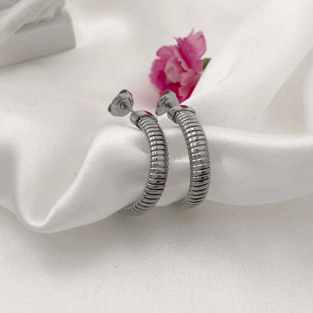 Cerchio-Orecchini in Acciaio - OAP-103-AA1133E