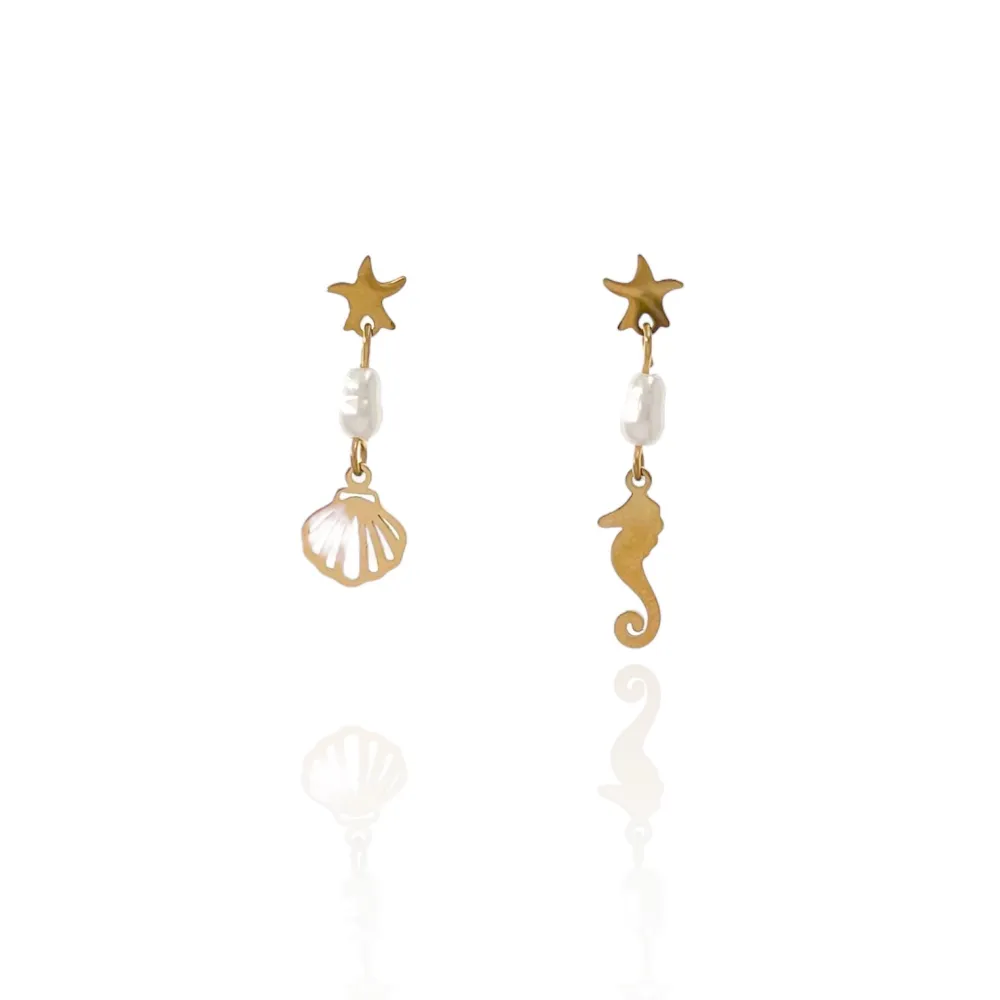 Stella Marina-Orecchini in Acciaio - OAP-103-AA1735E