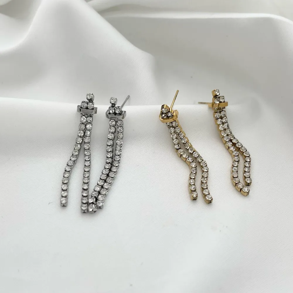 Doppio Tennis-Orecchini in Acciaio - OAP-103-AA2434E