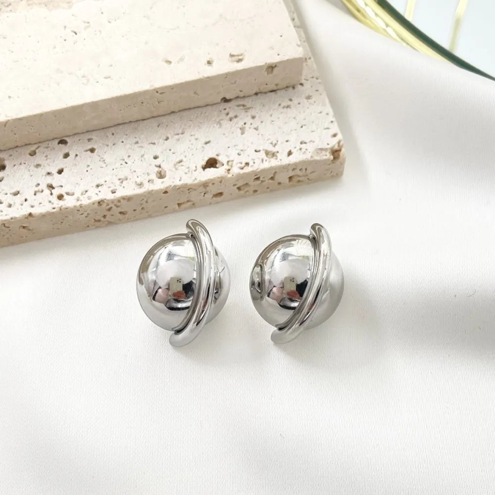 Bottone-Orecchini in Acciaio - OAP-103-AA3203E