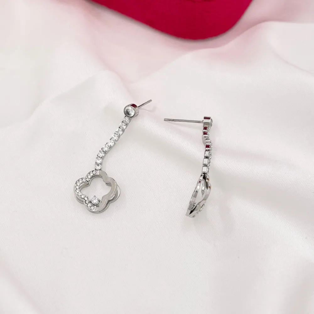 Tennis con Fiore-Orecchini in Acciaio - OAP-103-AA4197E