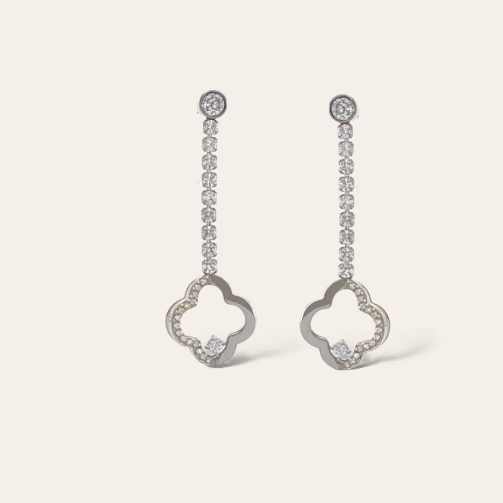 Tennis con Fiore-Orecchini in Acciaio - OAP-103-AA4197E