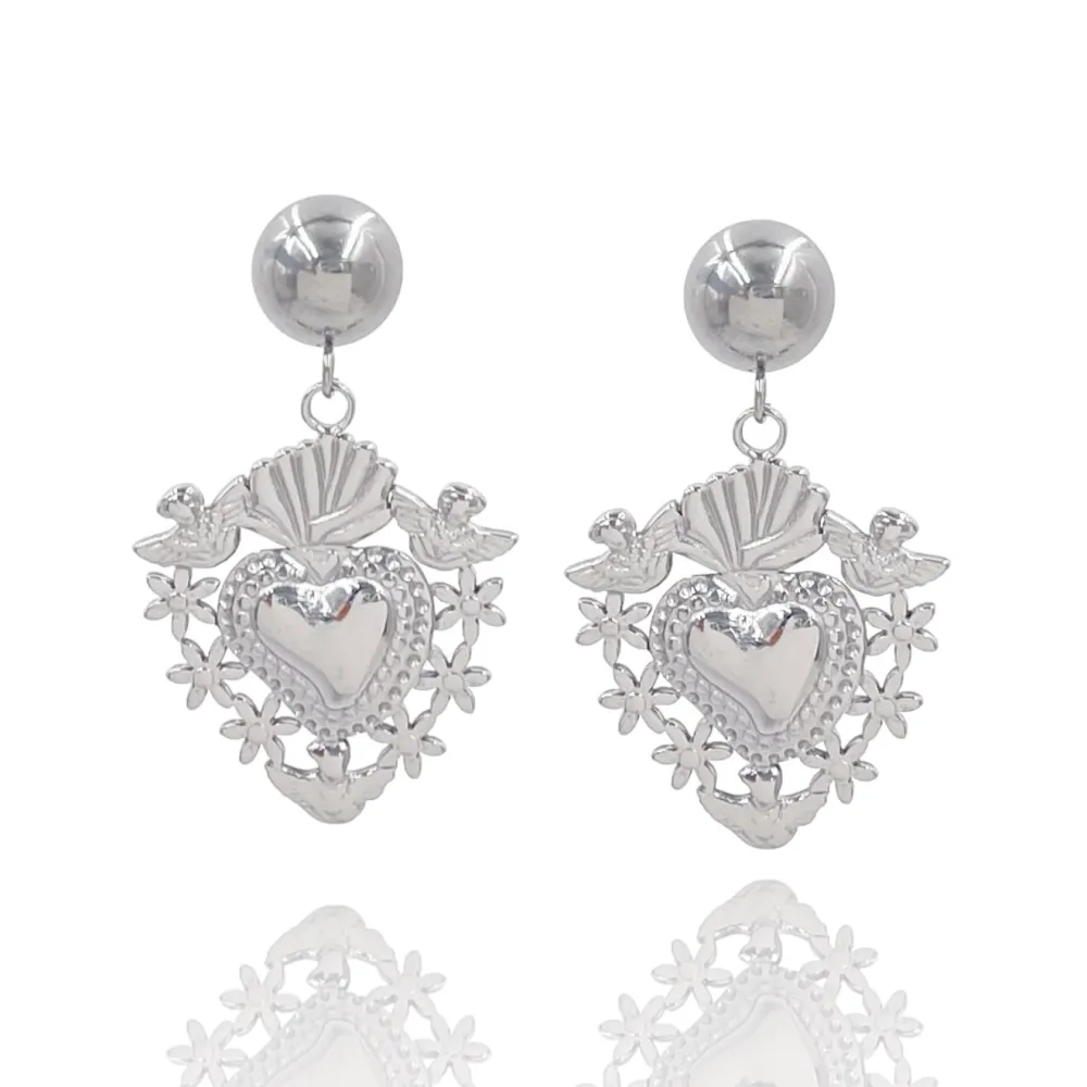 Sacro Cuore-Orecchini in Acciaio - OAP-103-AA4290E