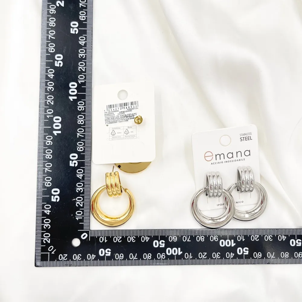 Pendente Cerchio -Orecchini in Acciaio - OAP-103-AA4650E