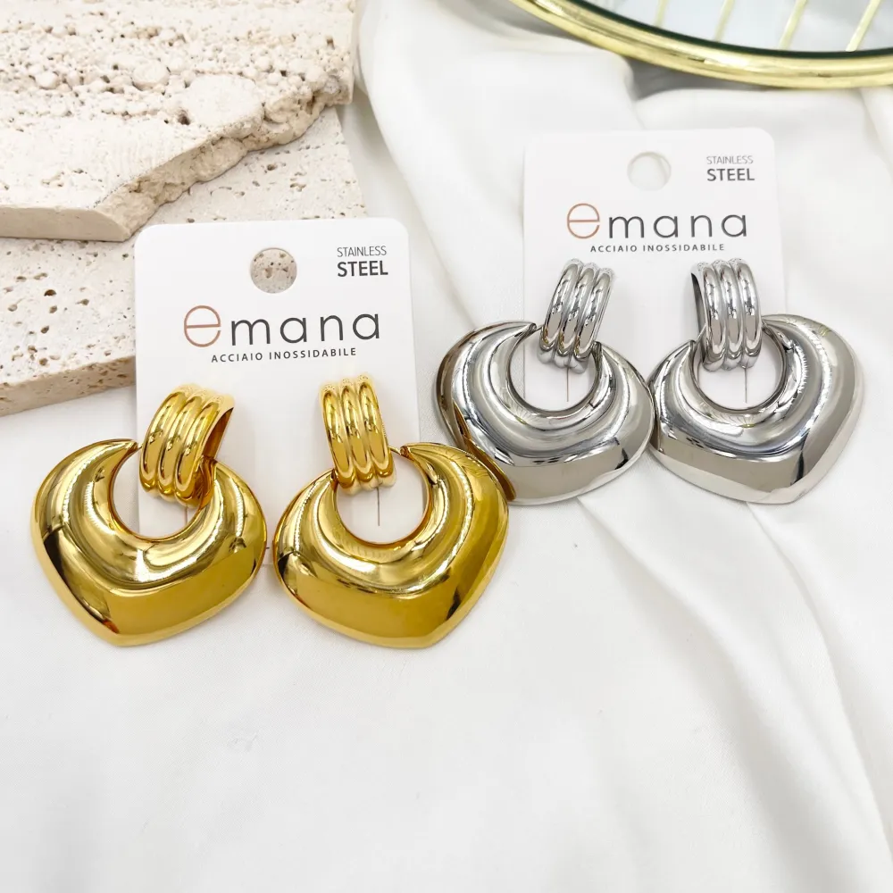 Pendente Cuore -Orecchini in Acciaio - OAP-103-AA4651E