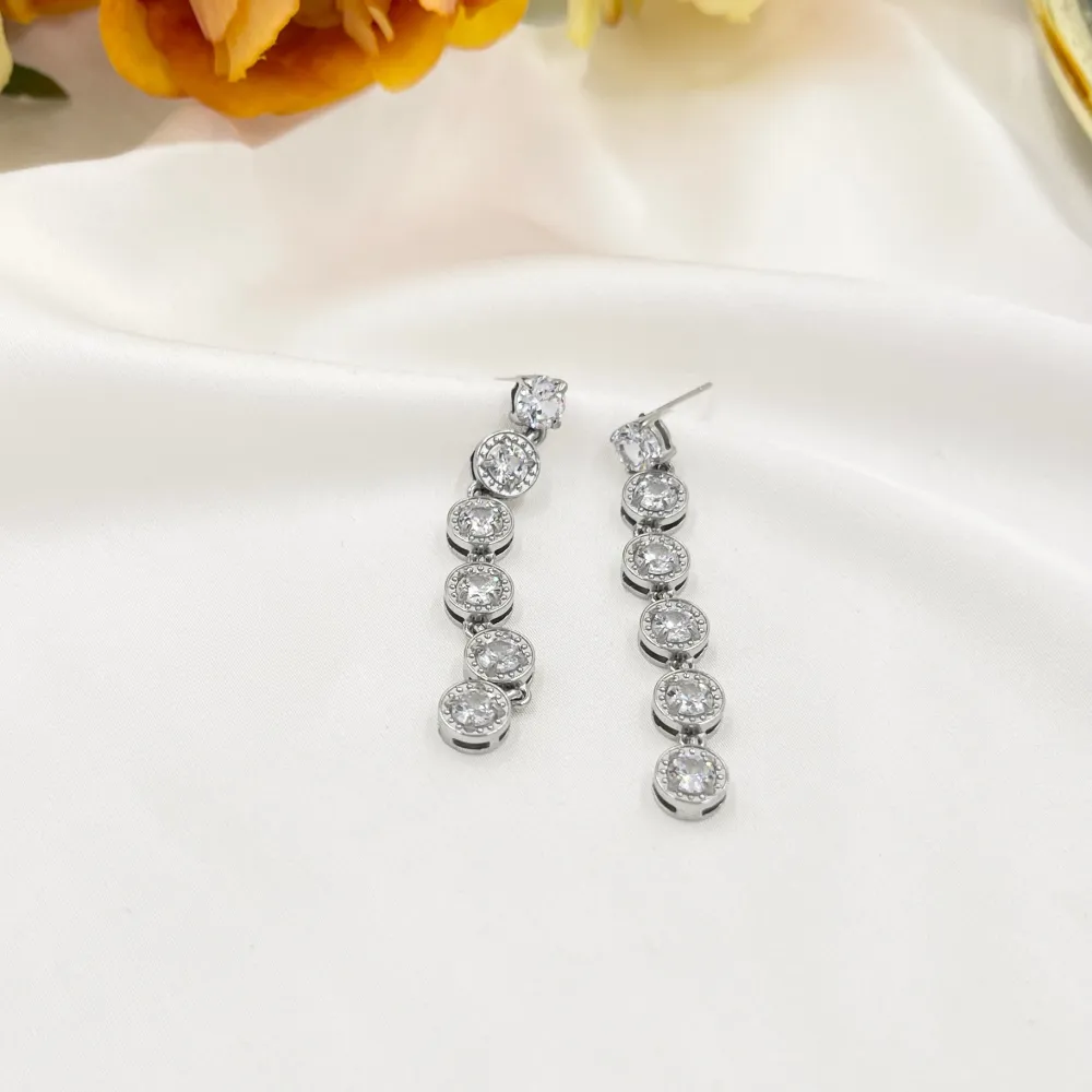 Cipollina Lunga-Orecchini in Acciaio - OAP-103-AA5510E