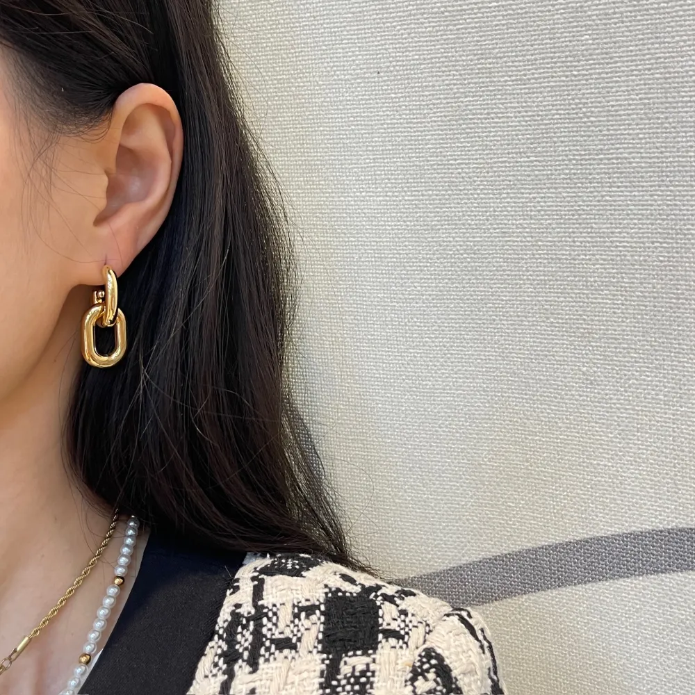 Cerchio Ovale-Orecchini in Acciaio - OAP-103-AA5563E