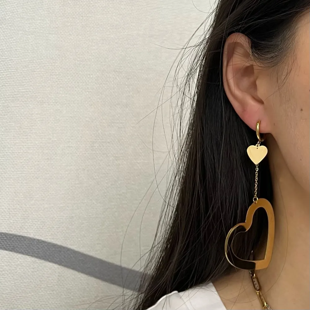 Cuore -Mono Orecchino in Acciaio - OAP-413-1001