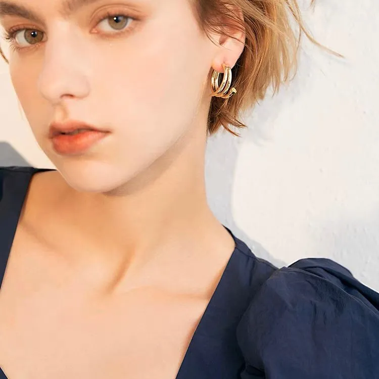 Cerchio Chiodo-Orecchini in Acciaio - OAP-413-1009