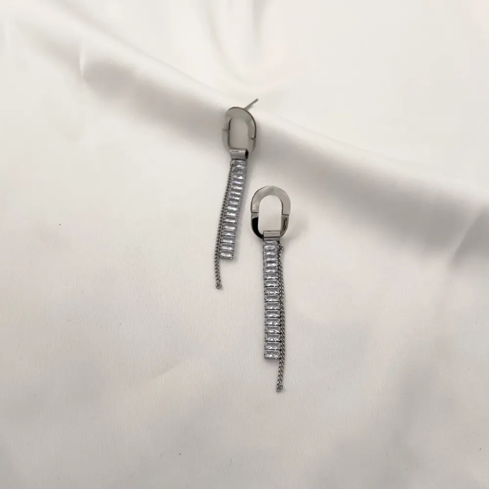 Cerchio con Tennis-Orecchini in Acciaio - OAP-413-1163