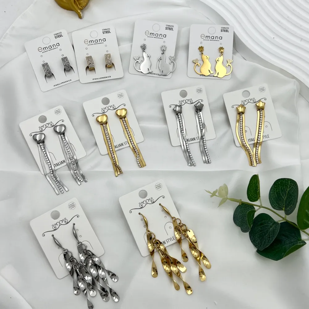 Nastro -Orecchini in Acciaio - OAP-413-2414