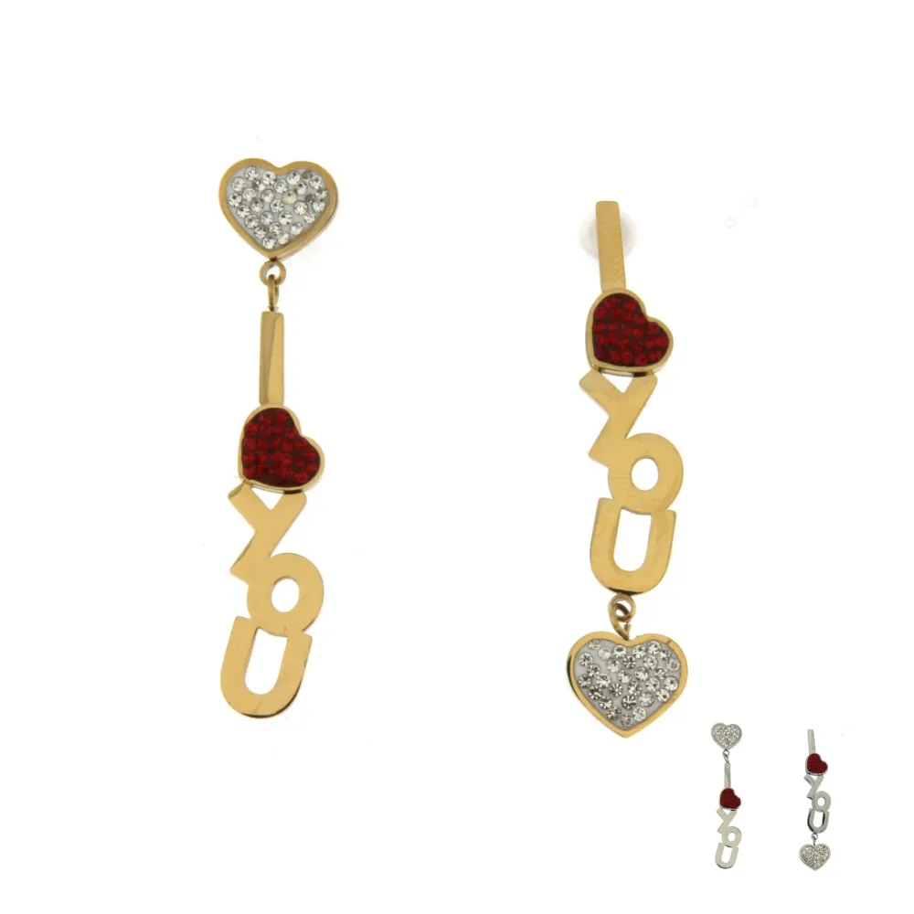 OAP6836-Cuore I Love You- Orecchini in Acciaio - OAP413-257