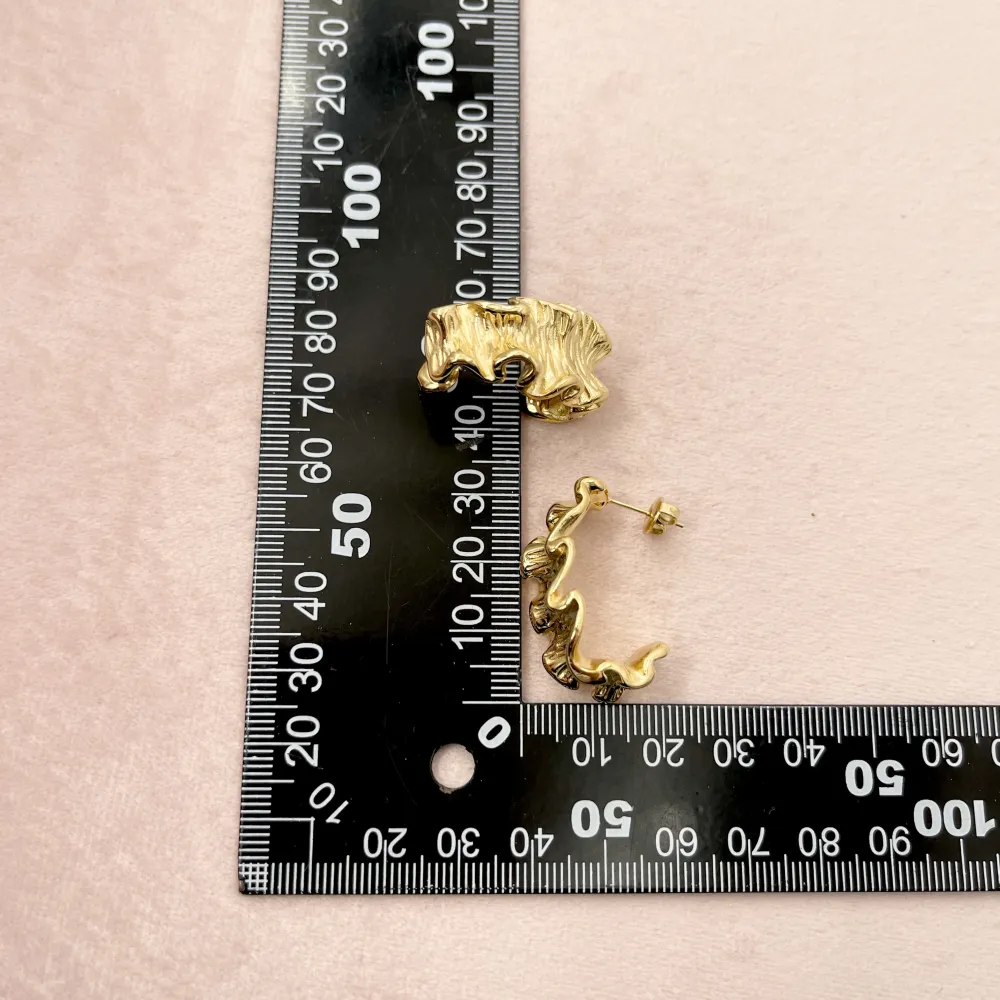 Cerchio Lavorato-Orecchini in Acciaio - OAP-413-6869