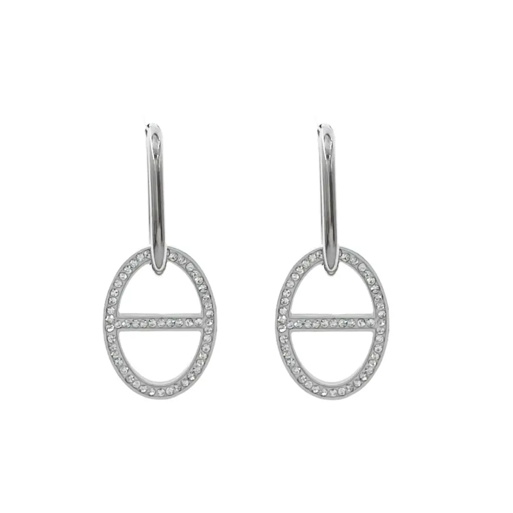 Ovale-Orecchini in Acciaio - OAP413-720