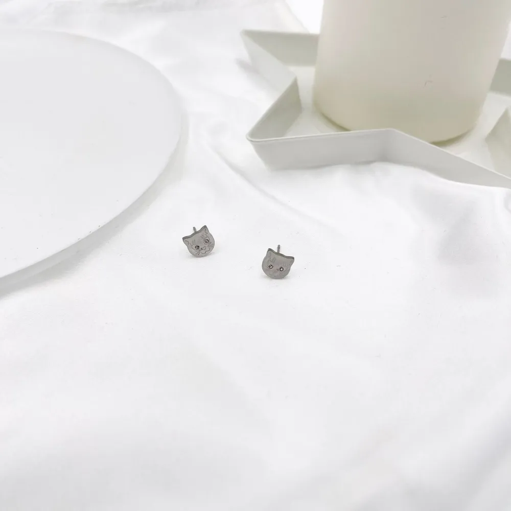 Gatto-Orecchini in Acciaio - OAP413-773