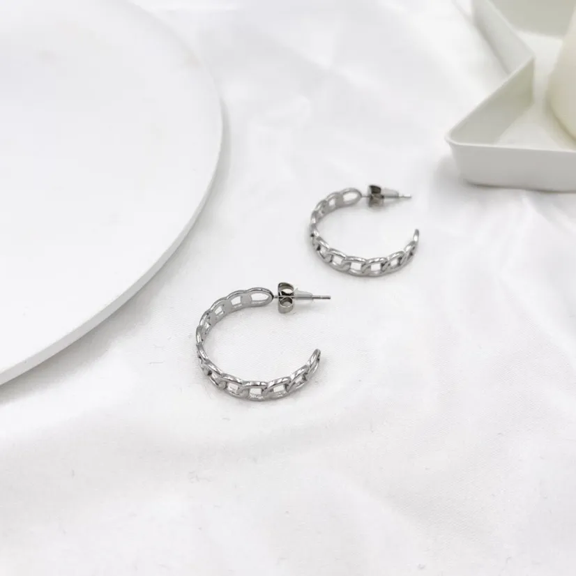 Groumette 24mm -Orecchini a Cerchio in Acciaio - OAP413-786