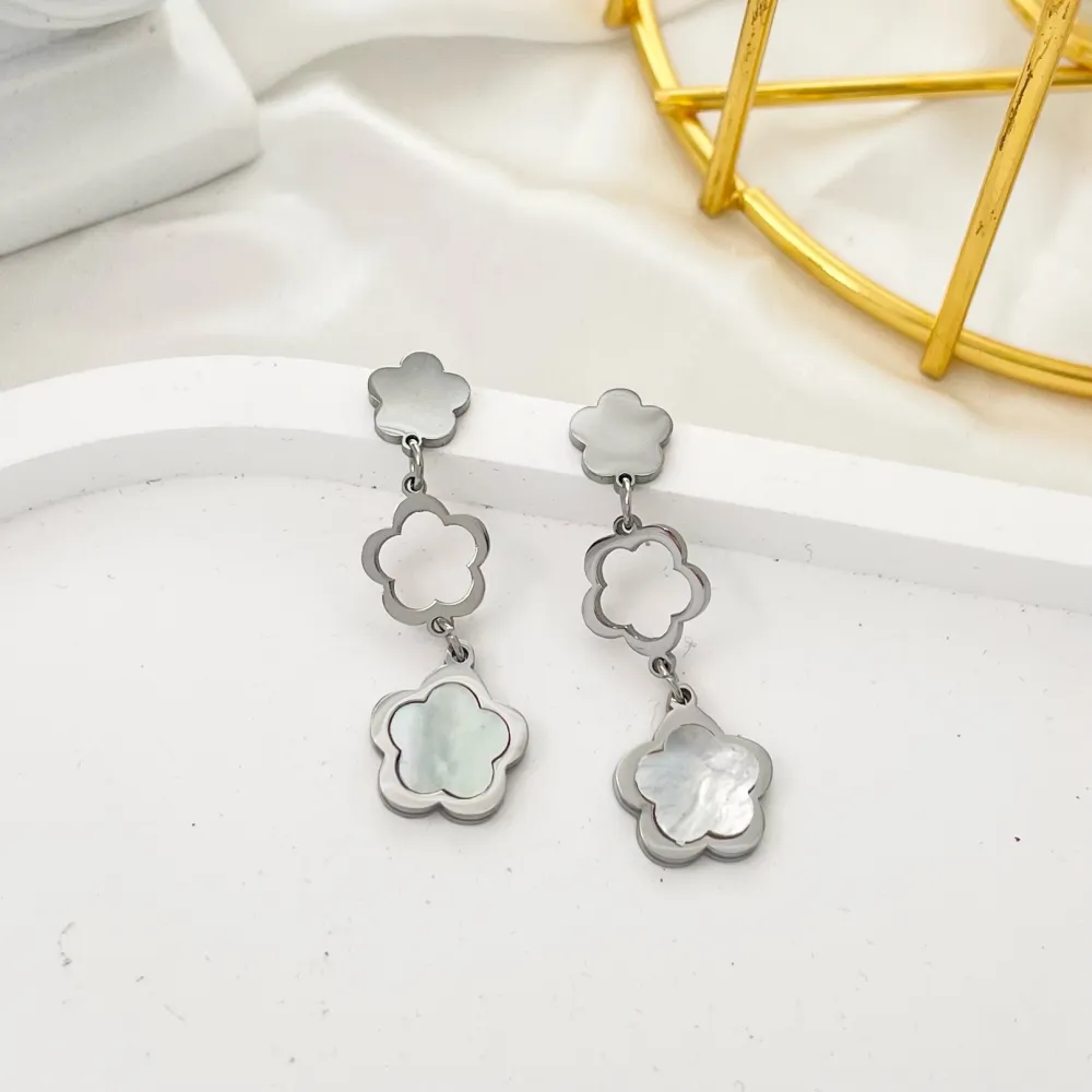 Fiore-Orecchini in Acciaio - OAP-413-910