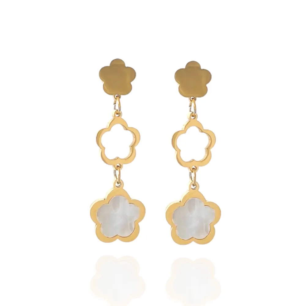 Fiore-Orecchini in Acciaio - OAP-413-910