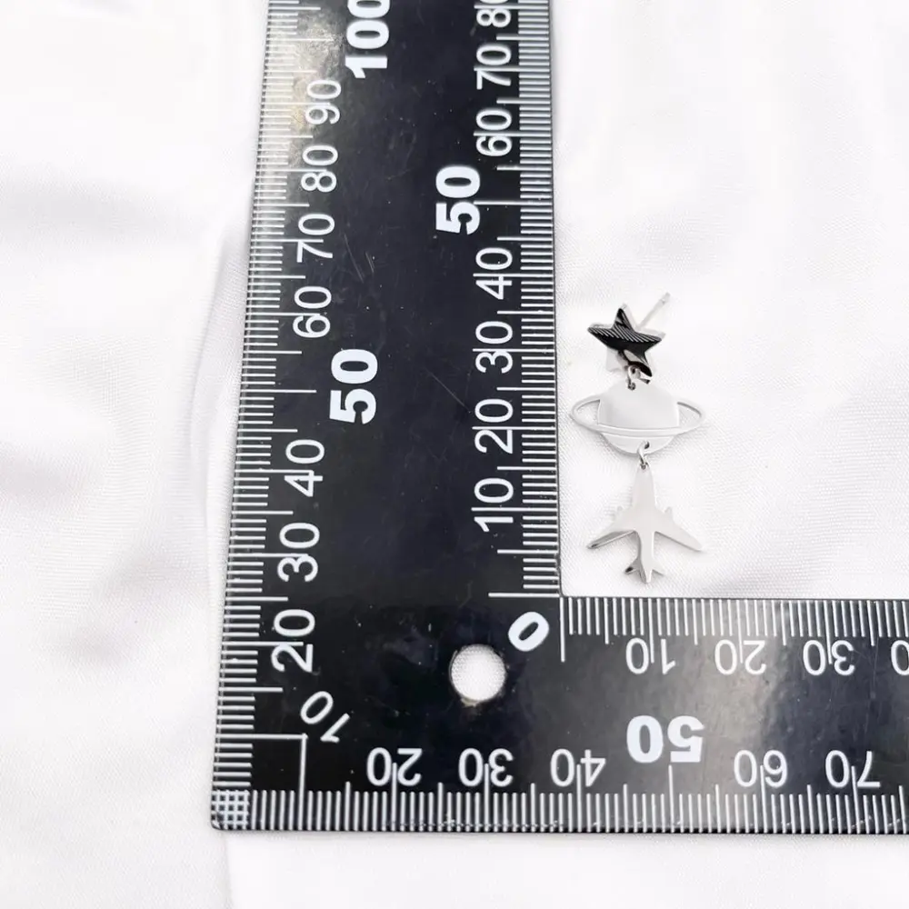 Mongolfiera Pianeta-Orecchini in Acciaio - OAP-413-932