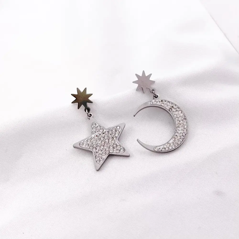 Stella Luna-Orecchini in Acciaio - OAP-413-959