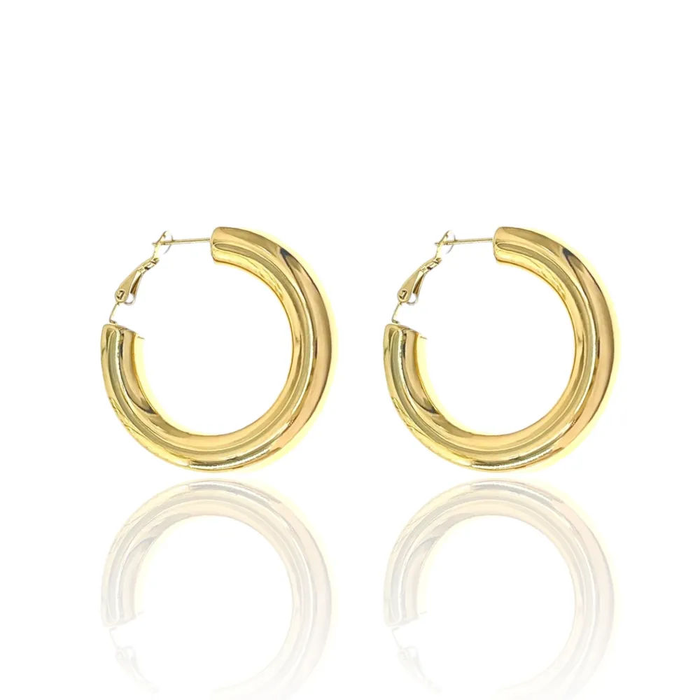 Cerchio Lavorato-Orecchini a Cerchio in Acciaio - OAP-450-658 8x40mm