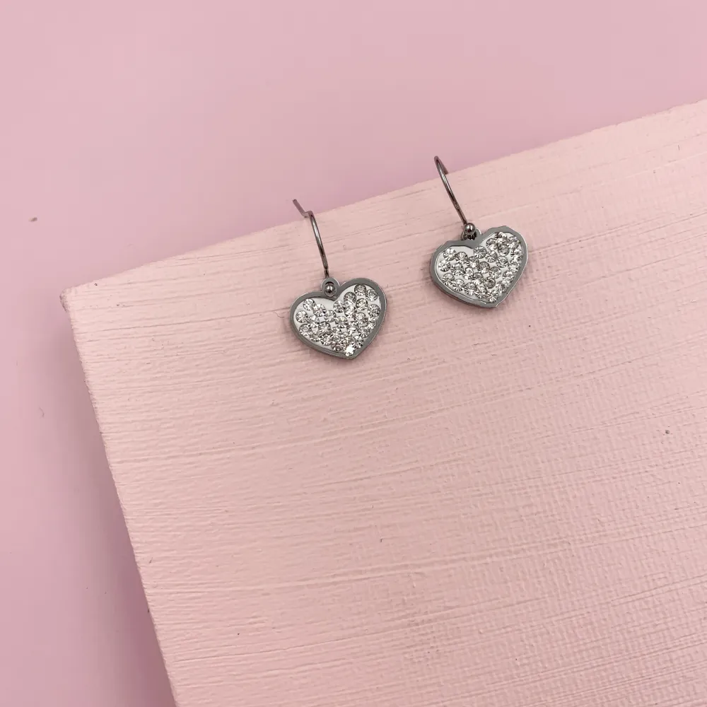 OAP6844-Cuore Strass- Orecchini in Acciaio - OAP6844-Cuore Strass- Orecchini in Acciaio