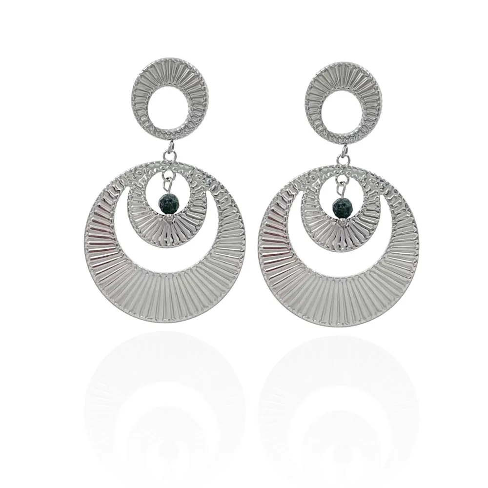 Tondo con Cerchio-Orecchini in Acciaio - OAP-729-43