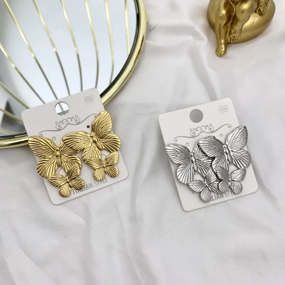 Farfalla-Orecchini in Acciaio - OAP-732-259