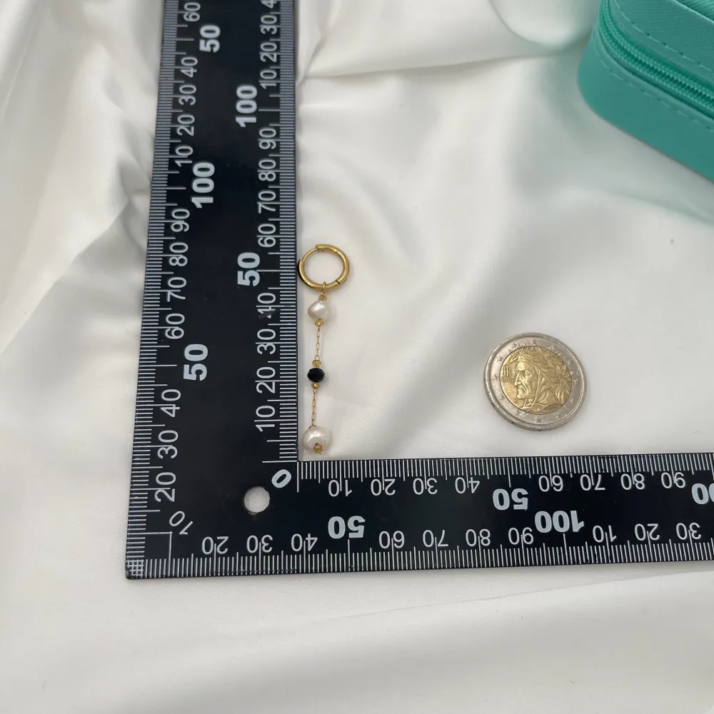 Cerchio con Perla di Fiume -Orecchini in Acciaio - OAP-732-38 2x10mm