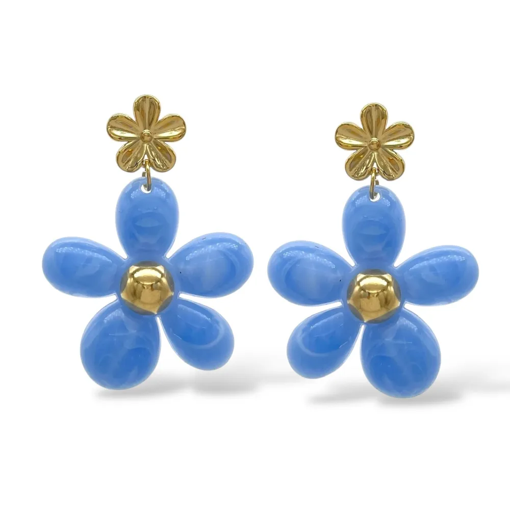 Fiore-Orecchini in Acciaio - OAP-732-393