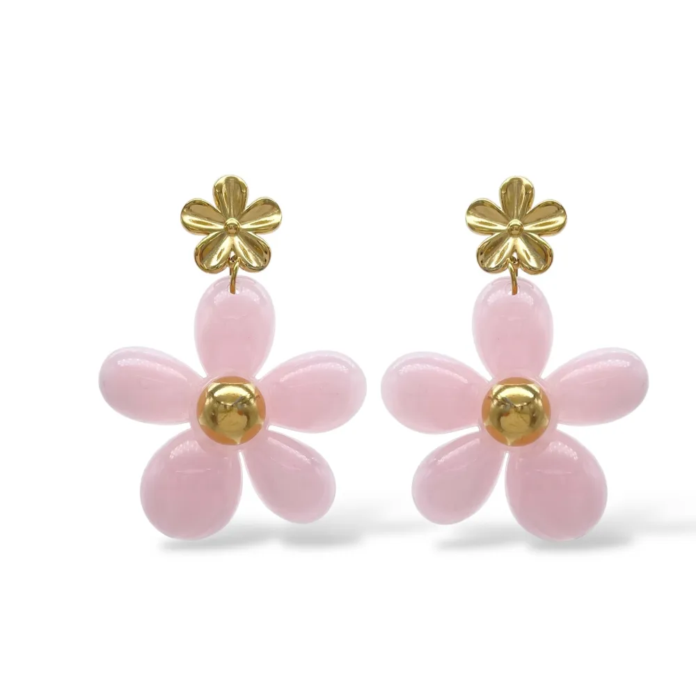 Fiore-Orecchini in Acciaio - OAP-732-393