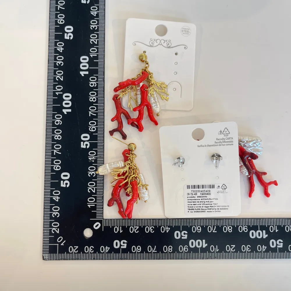 Corallo-Orecchini in Acciaio - OAP-732-409