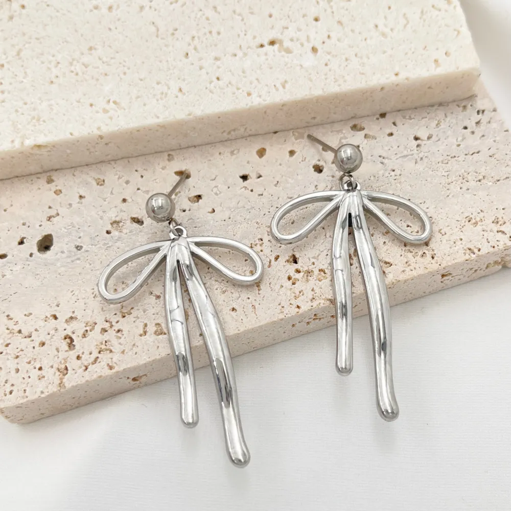 Fiocco -Orecchini in Acciaio - OAP-754-02