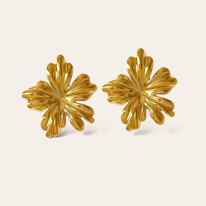 Fiore -Orecchini in Acciaio - OAP-754-03