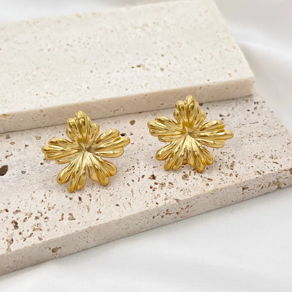 Fiore -Orecchini in Acciaio - OAP-754-03