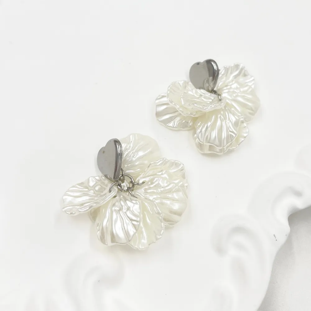 Cuore Petali-Orecchini in Acciaio - OAP-760-09