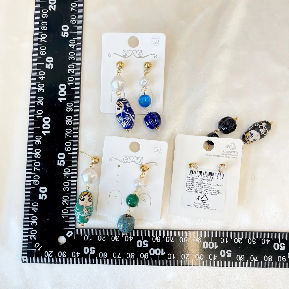 Matrioska  -Orecchini in Acciaio - OAP-765-89