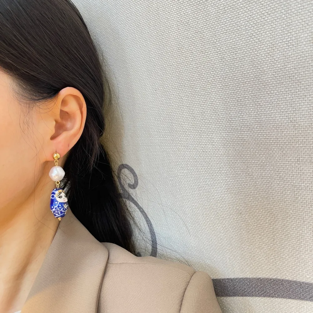 Matrioska  -Orecchini in Acciaio - OAP-765-89