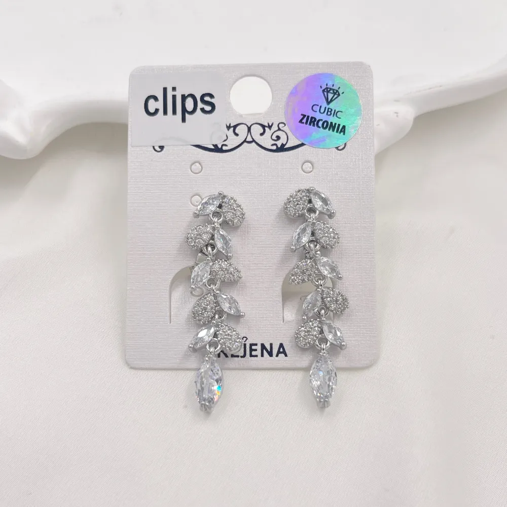 Fiore-Orecchini a Clip in Acciaio - OMK-506-349