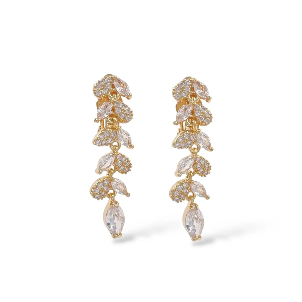 Fiore-Orecchini a Clip in Acciaio - OMK-506-349