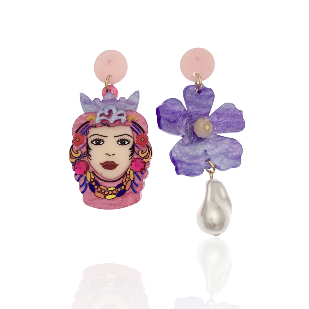 Testa di Moro-Orecchini in Resina - OMM-15605